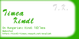 timea kindl business card